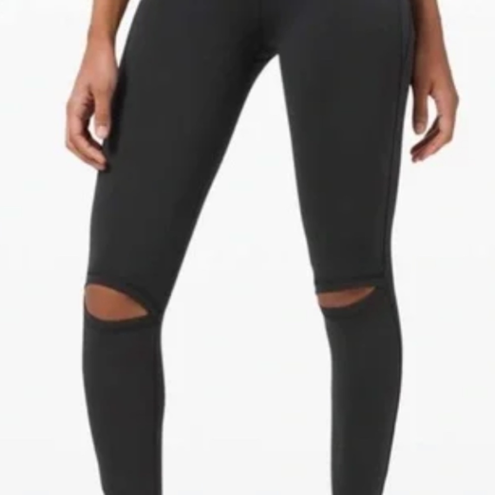 Lululemon Force Within High-Rise Tight 28" Black with knee slit - Size 6